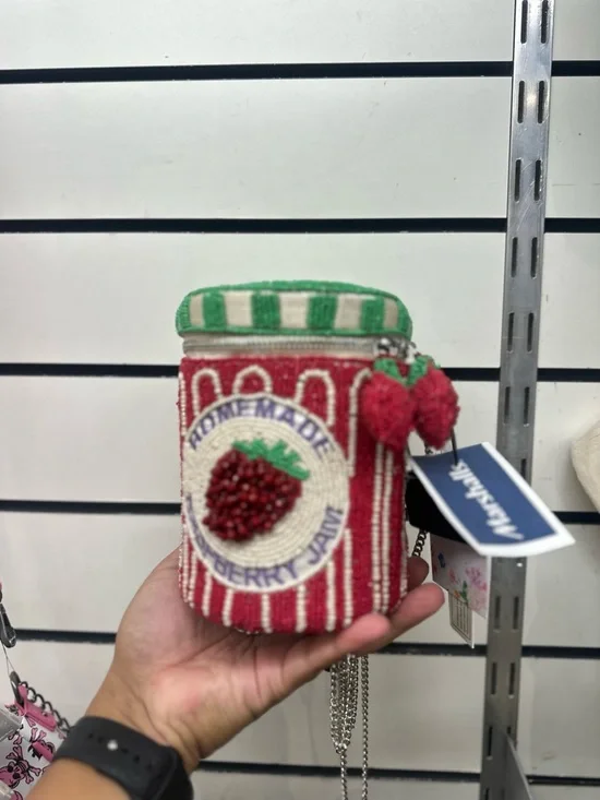 Marshalls Red & Green Strawberry Jam Jar Crossbody - Picture 2 of 3